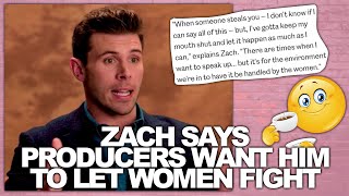 Bachelor Zach Reveals Producers Won't Let Him Interfere With Beef Between Contestants
