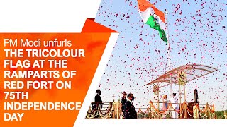 PM Modi unfurls the Tricolour flag at the ramparts of Red Fort on 75th Independence Day