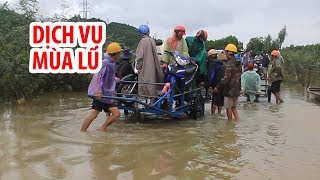 Dịch vụ xe kéo “lên ngôi” ở vùng rốn lũ Quảng Nam