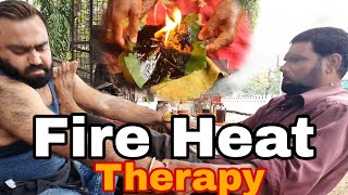 Fire Heat Therapy with Heavy Smoke Hand Massage by Painkiller baba (Smoke Master) Asmr street barber