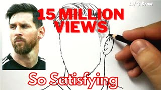 ASMR drawing Lionel Messi / how to draw lionel messi from Barcelona football club