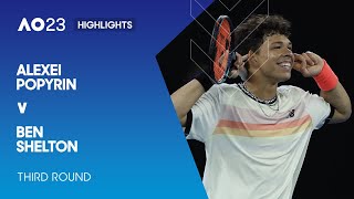Alexei Popyrin v Ben Shelton Highlights | Australian Open 2023 Third Round