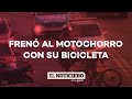 POLICÍA CRUZÓ su BICICLETA para FRENAR AL MOTOCHORRO - El Noti de la Gente