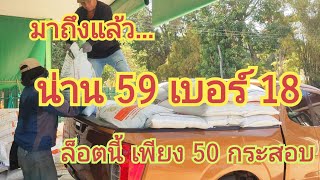 มาถึงแล้ว...ล็อตนี้ เพียง  50 กระสอบ...น่าน 59 เบอร์ 18....