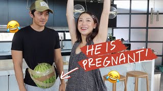 VLOG: Watermelon Baby Challenge with Slater 😂 🍉   | Kryz Uy