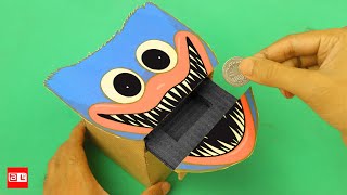 How To Make Coin Bank From Cardboard | Huggy Wuggy Cardboard Craft