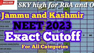 JKNEET 2023 most Expected Cutoff - JKBOPEE PML 2023 - Neet 2023 cutoff