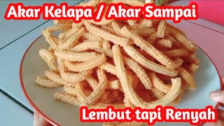 Resep Kue Akar Kelapa/ Akar Sampai, Enak, Renyah, cuma setengah kilo tepung jadi 2x lipat hasilnya