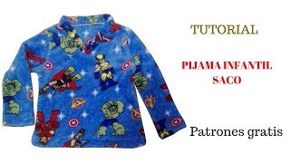 DIY 1/2 Saco de pijama infantil