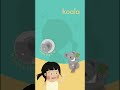 koala animals vocabulary learn english with cici’s monster friends