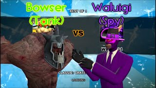 TF2 Mario Strikers Charged: Bowser (Tank) vs Waluigi (Spy)