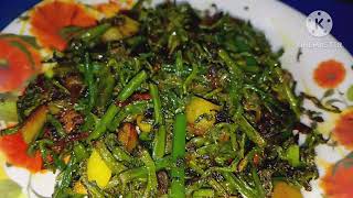 ঢেকীয়া শাকৰ টেষ্টি ভাজি ৰেচিপি।। Assamese Dhekiya Xhaak Testy Bhaji Recipe