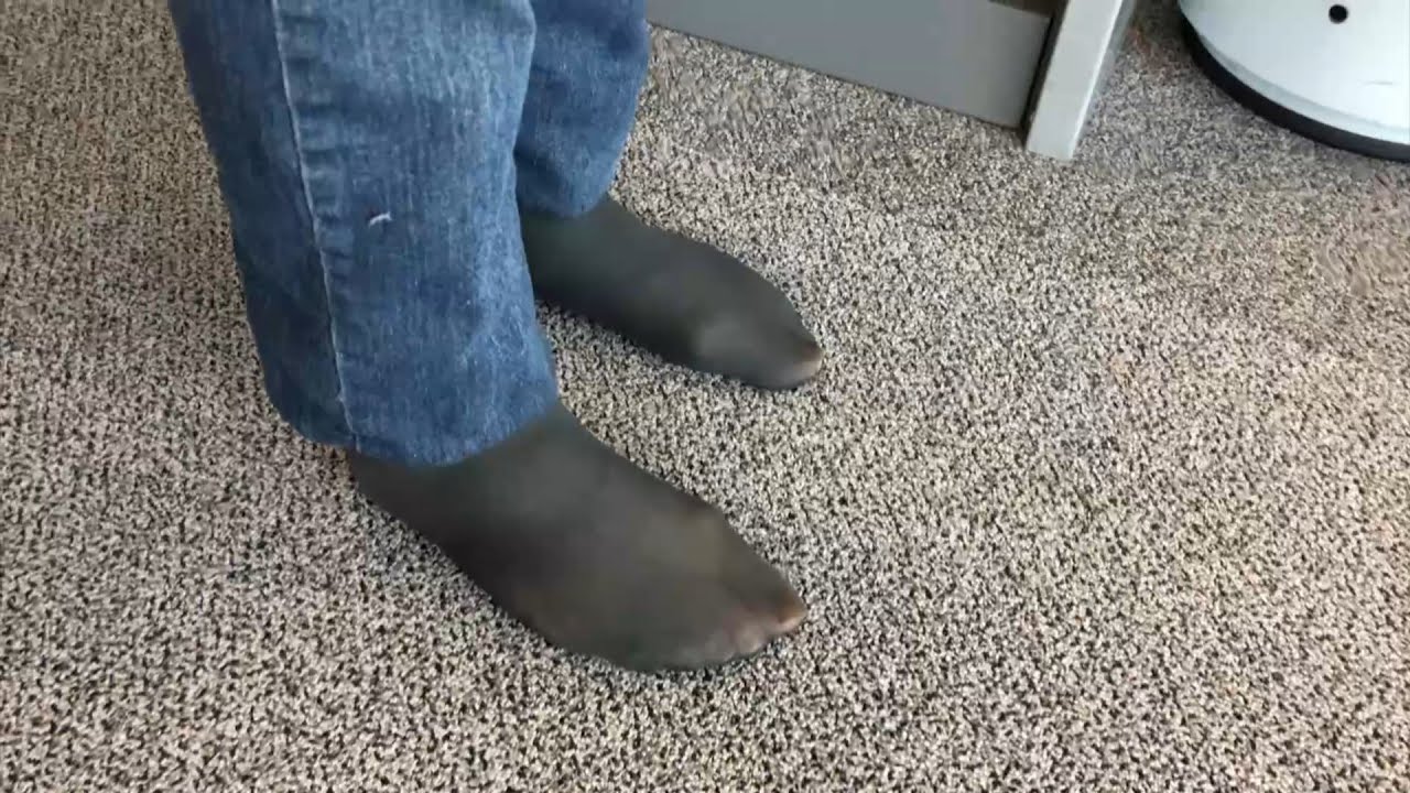 Grey Nylon Socks Walk In The Library - YouTube