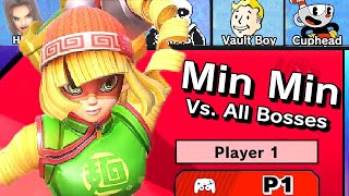 Min Min Vs. All Bosses in Super Smash Bros Ultimate + Cutscenes | DLC Update