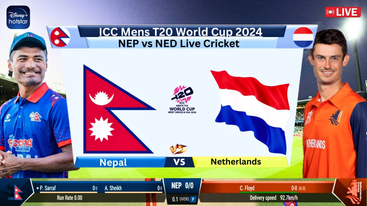 🔴Live: Nepal Vs Netherlands Live World Cup | NEP Vs NED Live Match ...