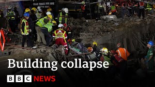 Dozens still trapped in South Africa building collapse | BBC News