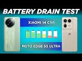 Xiaomi 14 Civi vs Motorola Edge 50 Ultra Battery Drain Test | 4700mAh vs 4500mAh | Winner? 🤔