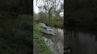 abandoned canal boat narrow boat.click link for full version.