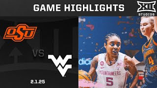 #24 Oklahoma State vs. #21 West Virginia Game Highlights | 2024-25 Big 12 Women's Basketball