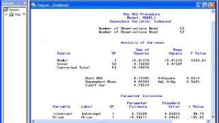 Assessing Regression Models in SAS