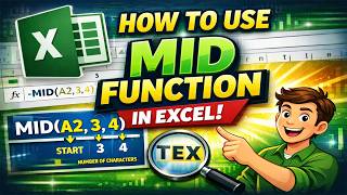 How to use the MID function in Excel