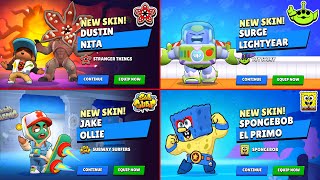 All Brawl Stars Collab Skins Unlock Animation | STRANGER THINGS & More