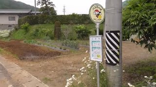 辰野町コミュニティバスのバス停「中村」旧中山道にあるよ。【日本バス停紀行】第447回　中村