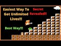 Super Mario Brothers Unlimited Infinite Lives Trick Every Time Secret Revealed Easiest NES Nintendo