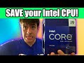 Stop your Intel CPU from Crashing and Breaking! Full Tutorial for 13th and 14th gen