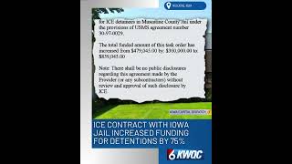 ICE contract with Iowa jail increased funding for detentions by 75%
