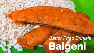 Crispiest Baigeni Recipe | Oriya Besan Batter-fried Brinjals | Baigan ke Pakode