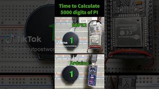 How fast the ESP32 and Arduino calculate 5000 digits of PI? #arduino #esp32 #speedtest #calcul #pi