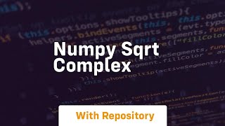 numpy sqrt complex