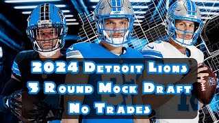 Detroit Lions 3 Round 2024 Mock Draft #DetroitLions #MockDraft #OnePride