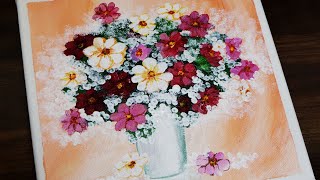 아크릴화 기초_봄_꽃 그리기/ Spring_Flowers Acrylic Painting Step by Step #72｜Satisfying ASMR