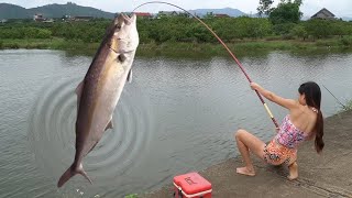 美女定的規則坑了自己！美女在大爺魚池釣魚，大爺賺的嘴巴都合不攏！ 【女釣友微微】#釣魚 #fishing #funny