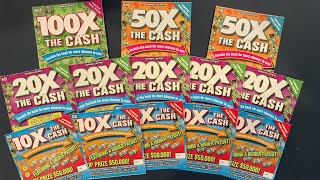 MULTIPLE WINNERS scratching 10X, 20X, 50X and 100X The Cash 💰