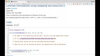 Permutations - Backtracking - Implementation