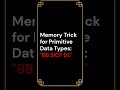 Java Memory Trick for Primitive Data Types: BB SICF DL 💡 | Learn the 8 Data Types