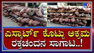 Red Sadal: ಎಸ್ಕಾರ್ಟ್ ಕೊಟ್ಟು ಐದು ಕೋಟಿ ಮೌಲ್ಯದ ಅಕ್ರಮ ರಕ್ತಚಂದನ ಸಾಗಾಟ | Tv9 Kannada