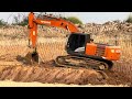 lakeside excavation masters 2 hitachi zaxis 210 lch loading soil into dump trucks work hard ep09