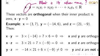 11เวคเตอร์ที่ตั้งฉากกัน ผลคูณภายในของเวคเตอร์