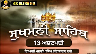 ਸੁਖਮਣੀ ਸਾਹਿਬ | ਅਸ਼ਟਪਦੀ 13 | ਗੁਰਬਾਣੀ ਪਾਠ | By Giani Mandeep Singh Ganganagar Wale