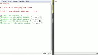Python program to change cases on 03072018