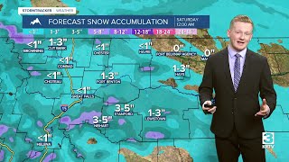 Arctic cold front brings some snow and frigid air- Wednesday, January 15