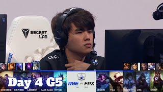 RGE vs FPX | Day 4 Group A S11 LoL Worlds 2021 | Rogue vs FunPlus Phoenix - Groups full game