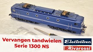 Vervangen Serie 1300 NS tandwielen Rivarossi/Electrotren