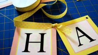 How to make a hanging Happy Birthday sign {plus free printable}