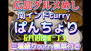 【広島グルメ】6月10日オープンした南インドcurry ぱんちょり　curryを中心にしたエスニック料理がばり美味い😋