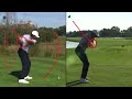 charlie woods vs tiger woods swing analysis pnc championship slow motion